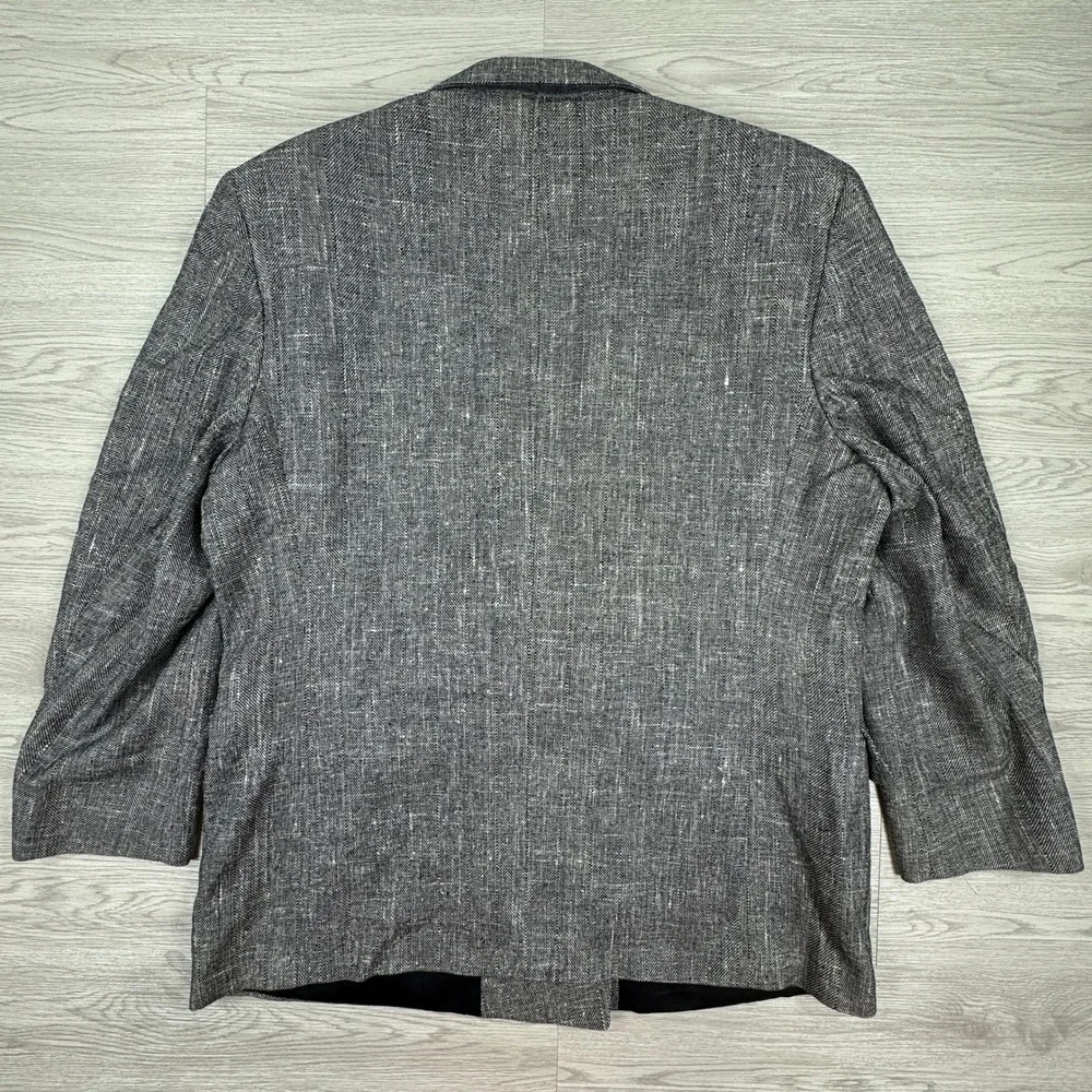 Strathmore Anderson Little Mens Blazer 44 Short Silk Double Breasted Herringbone